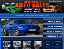 Tablet Screenshot of newbergautosales.com